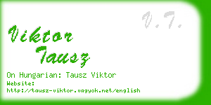 viktor tausz business card